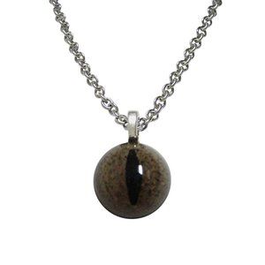 Reptile Brown Eye Design Necklace